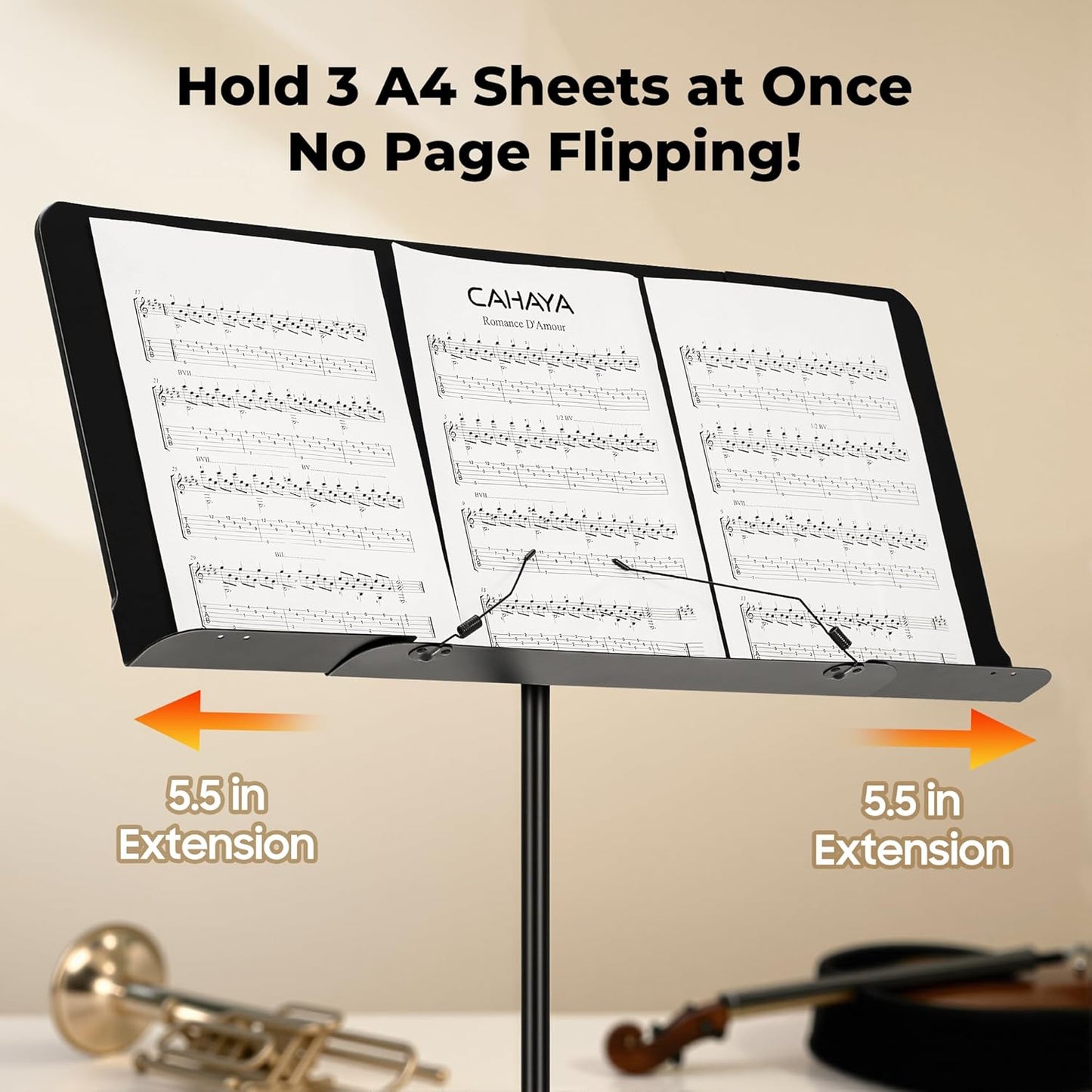 Universal Metal Music Stand Extender