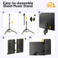 Dual-Use Sheet Music Stand with Extension Panels
