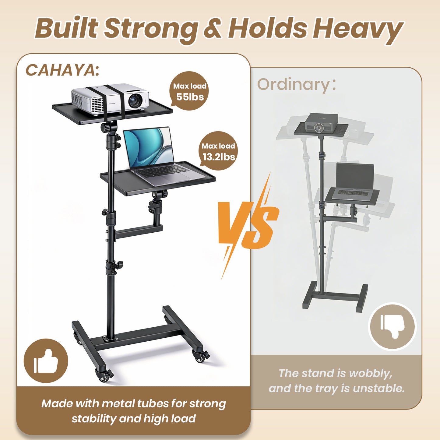 Mobile Dual-Tier Projector Stand CPS0043