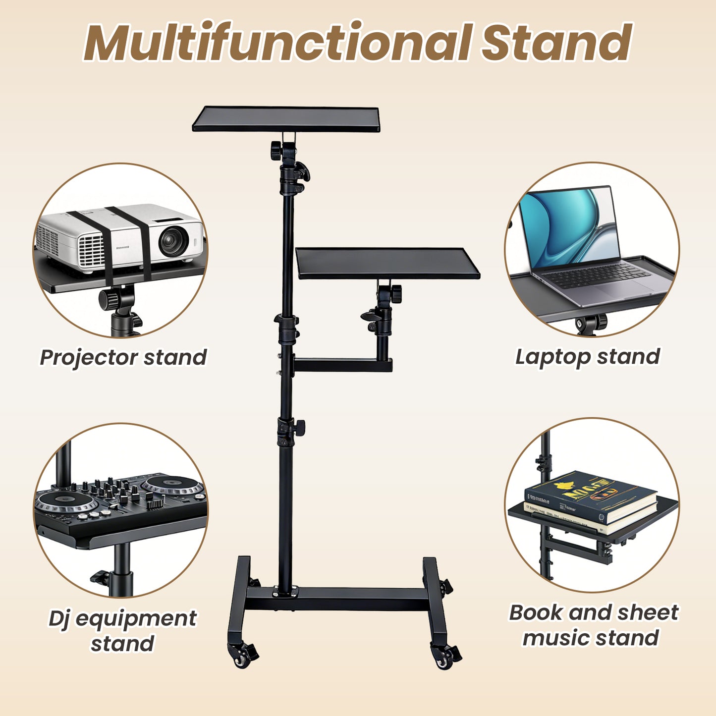 Mobile Dual-Tier Projector Stand CPS0043