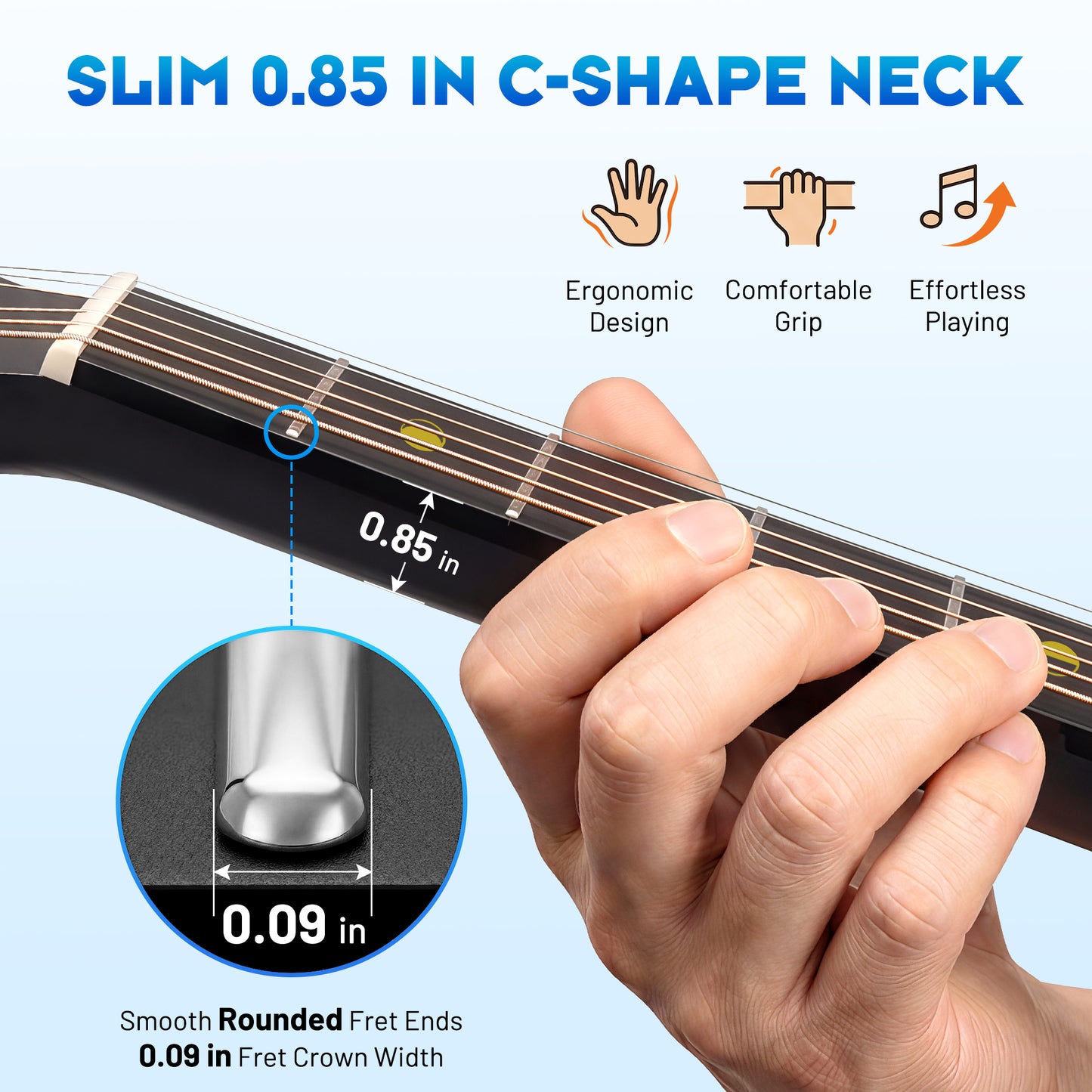 38 inches Full Carbon Fiber Acoustic Guitar CCF300