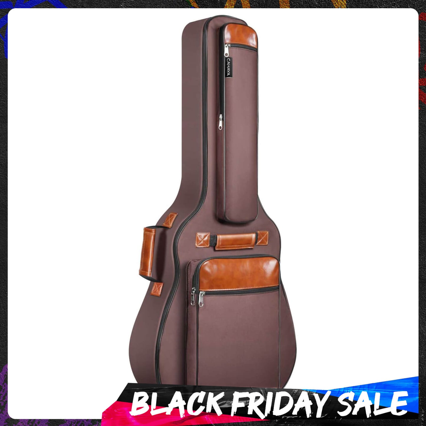 Acoustic Guitar Bag 0.5 Inches Thick Brown CY0150