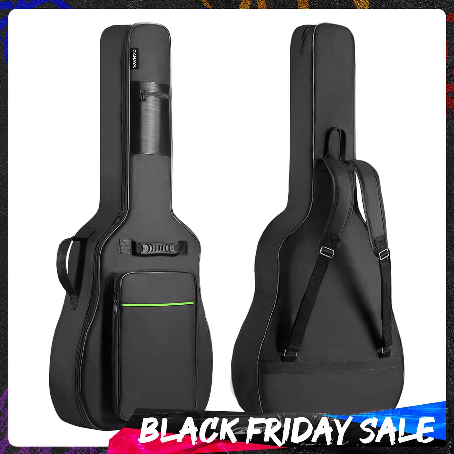 Acoustic Guitar Bag 0.35 Inches Thick Green CY0291