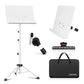 CAHAYA white music stand and carrying case
