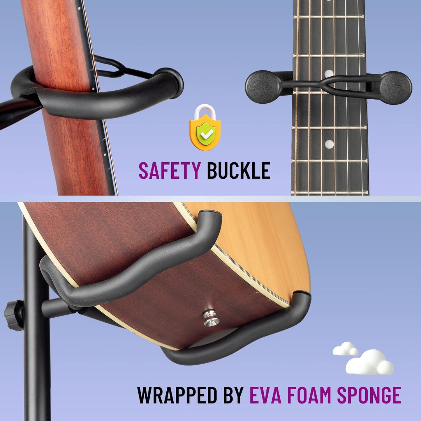 Double Neck-Holder Guitar Stand