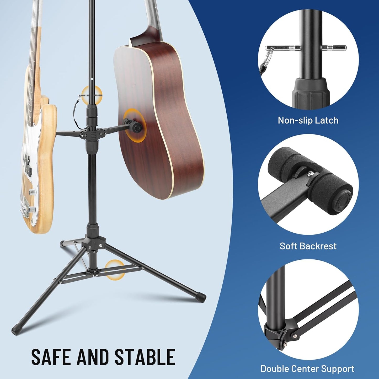 Universal Double Floor Guitar Stand