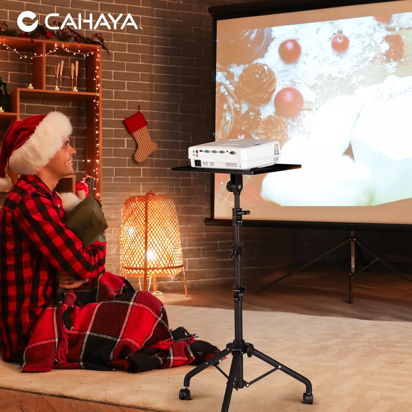 Adjustable Projector Stand Tripod with Casters