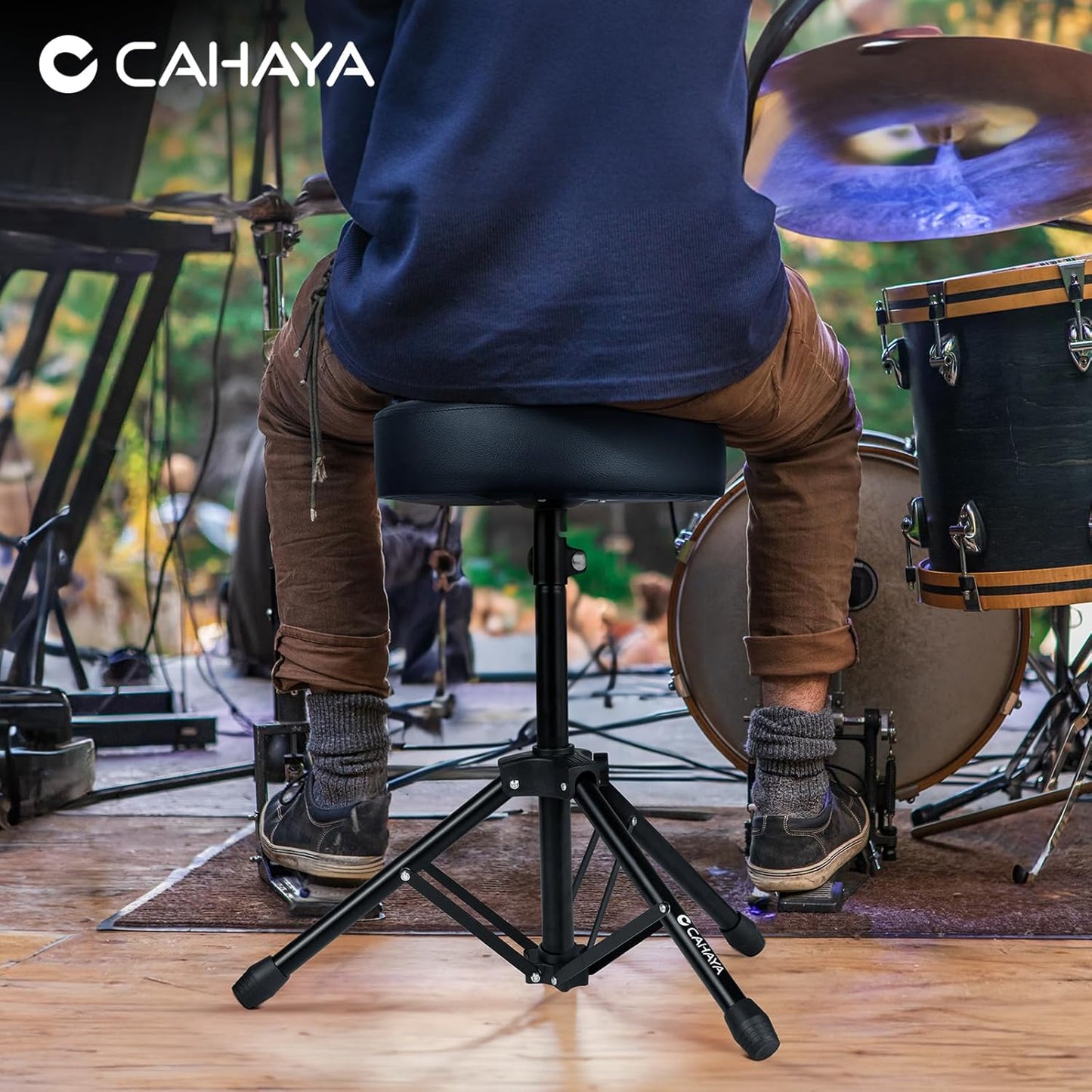 Foldable Drum Chair with Padded Drum Seat