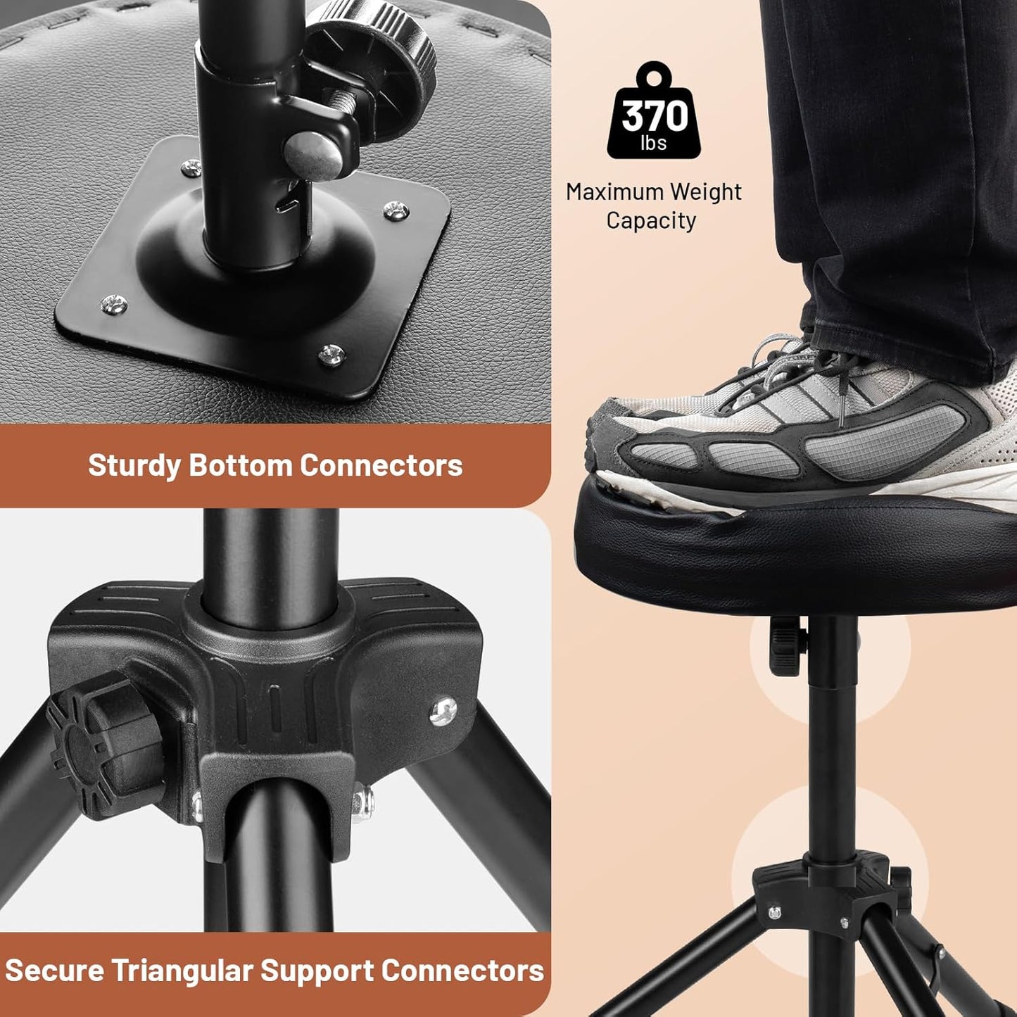 Foldable Drum Chair with Padded Drum Seat