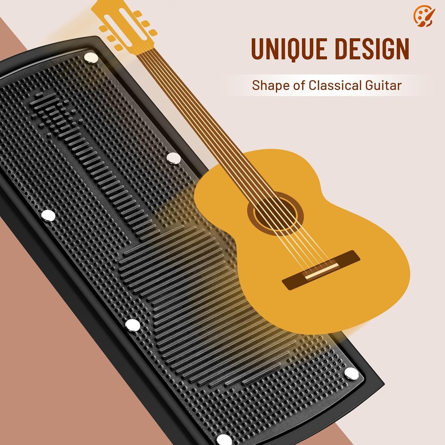 Foldable Guitar Foot Rest with 6 Position Height