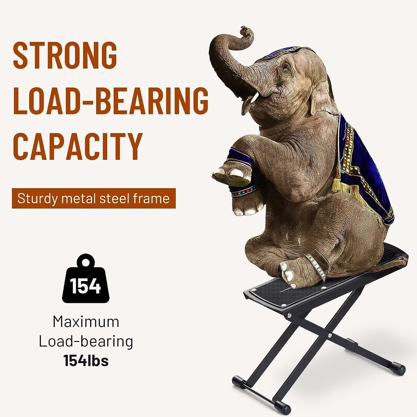 Foldable Guitar Foot Rest with 6 Position Height