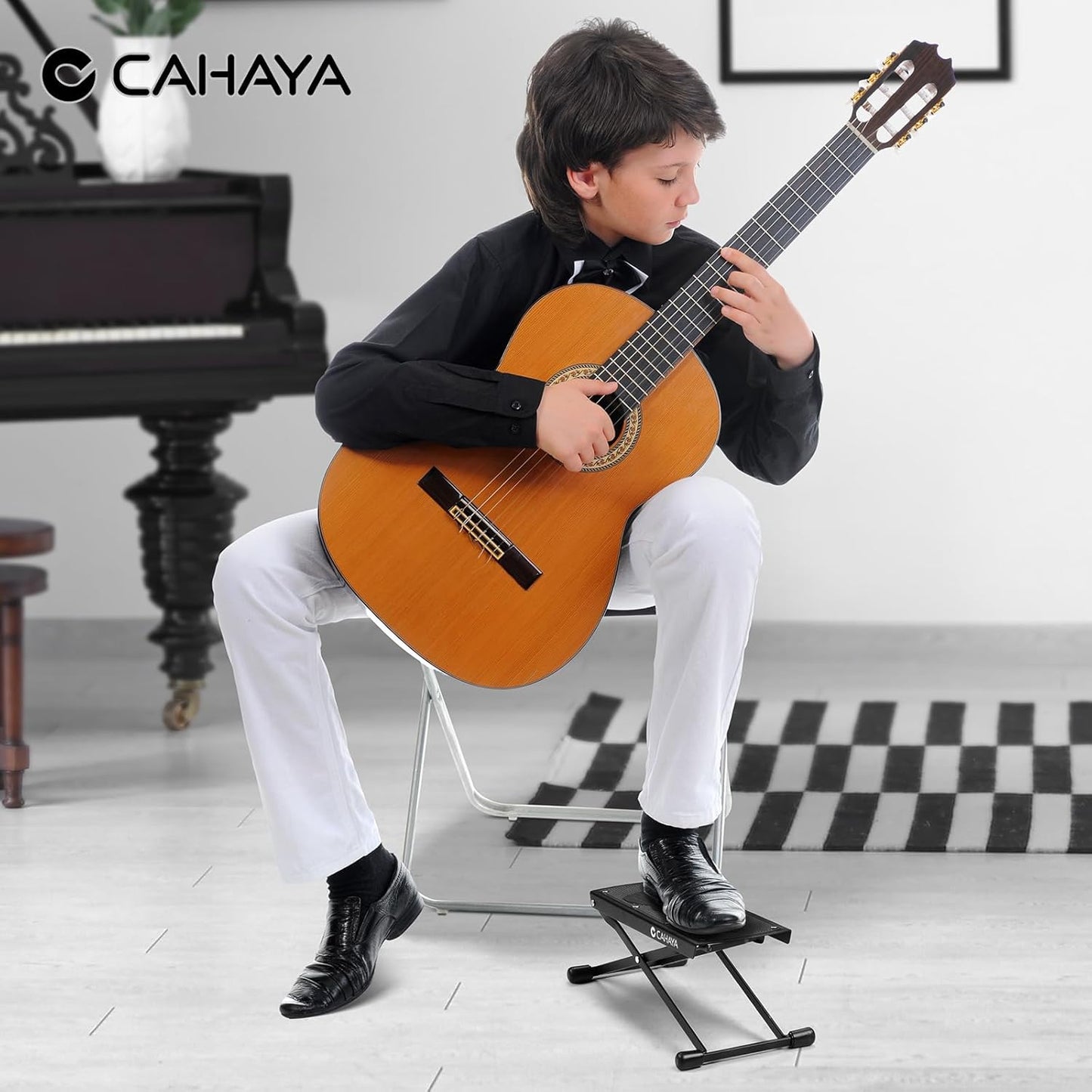 Foldable Guitar Foot Rest with 6 Position Height