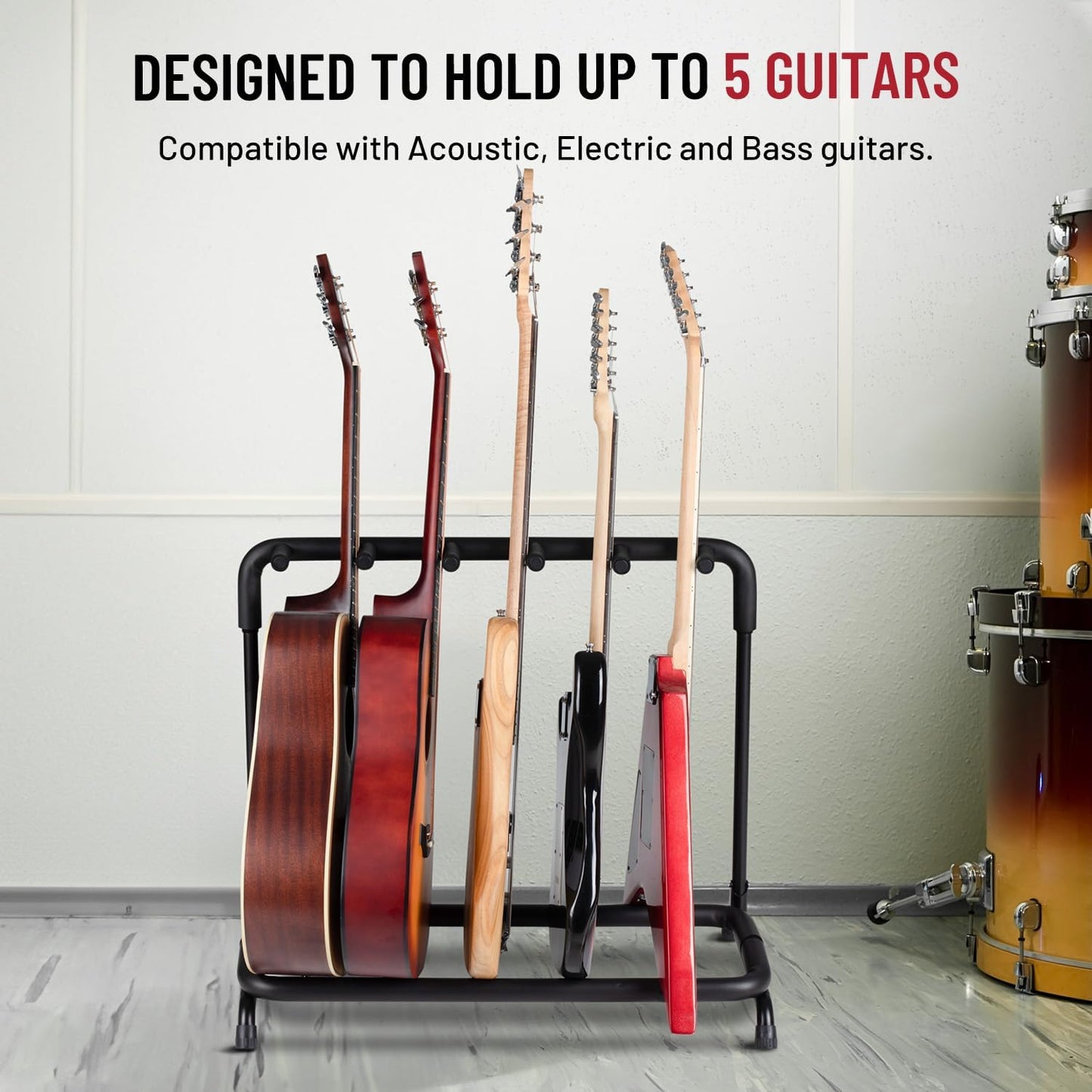 Acoustic Guitar Rack – 5 Holder Stand
