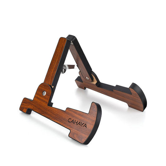 Portable A-Frame Wooden Guitar Stand