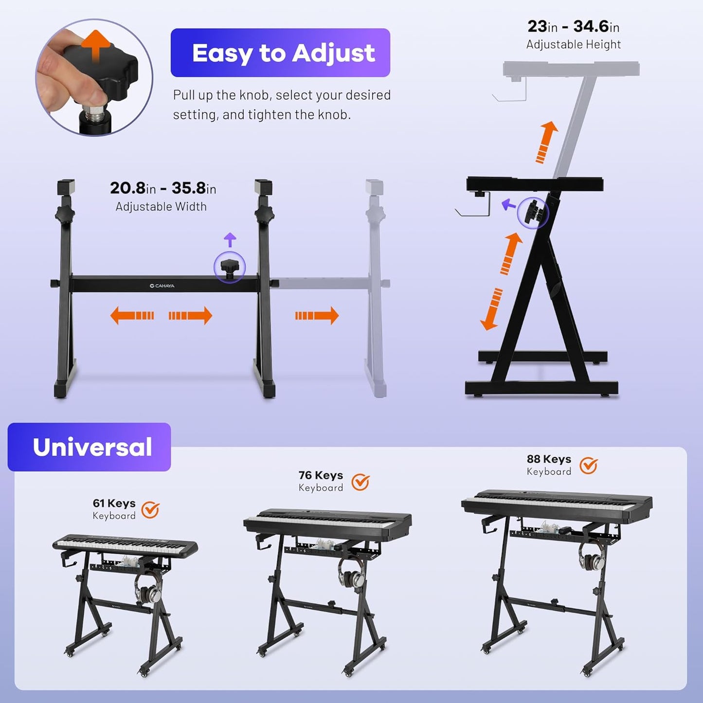 Adjustable Digital Piano Stand