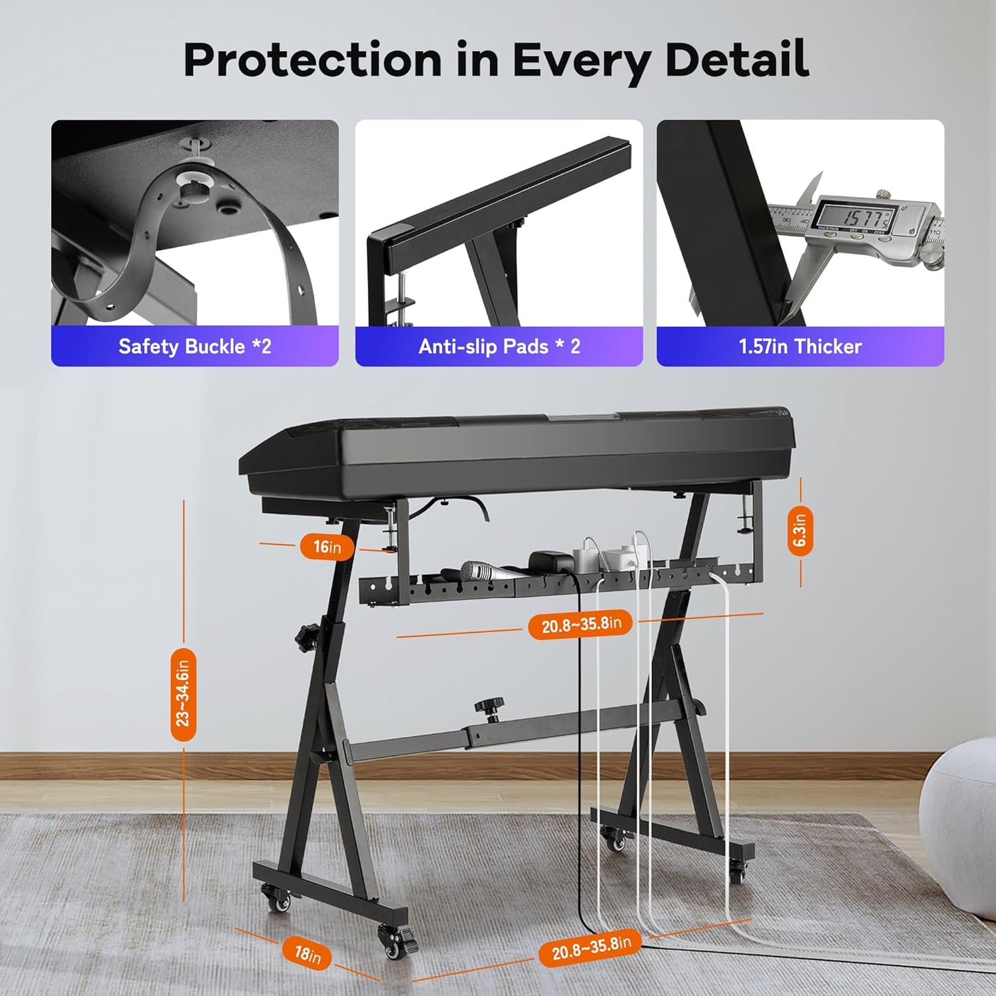 Adjustable Digital Piano Stand
