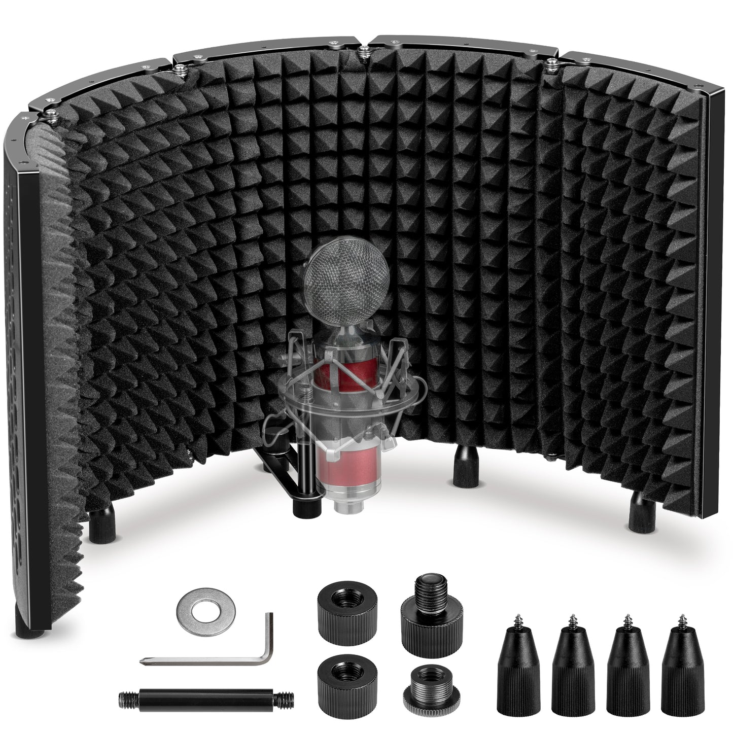 Foldable Microphone Isolation Shield