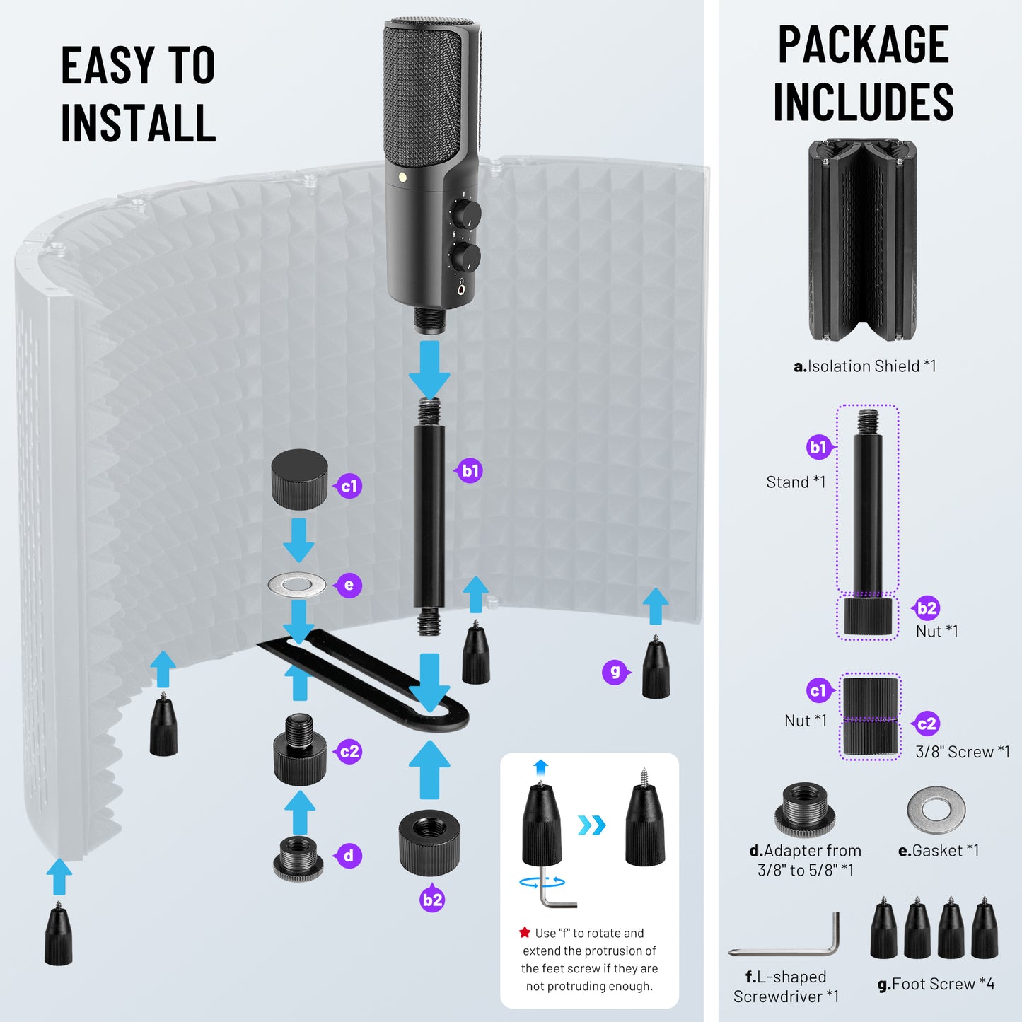 Foldable Microphone Isolation Shield