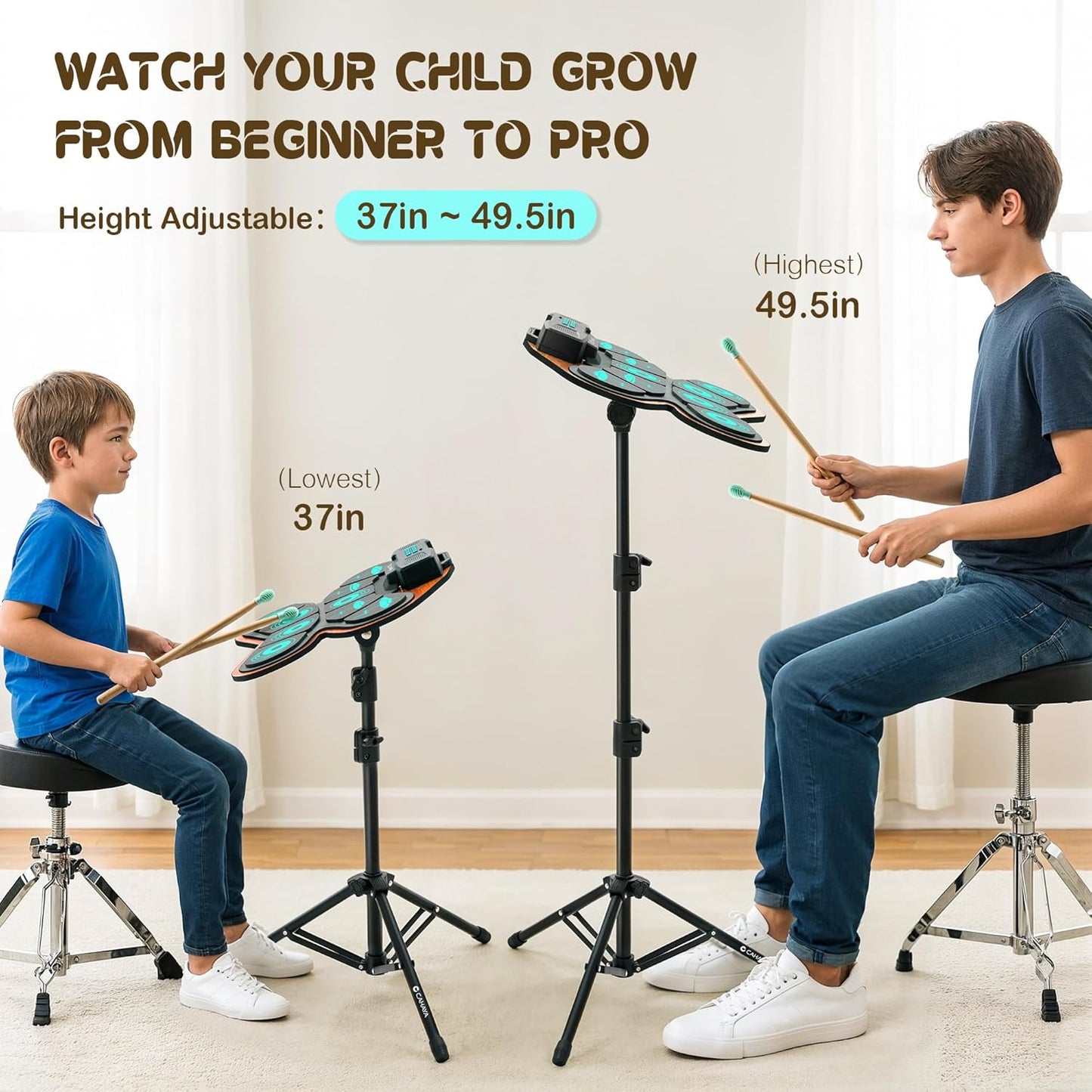 9-Pads Electronic Drum Set