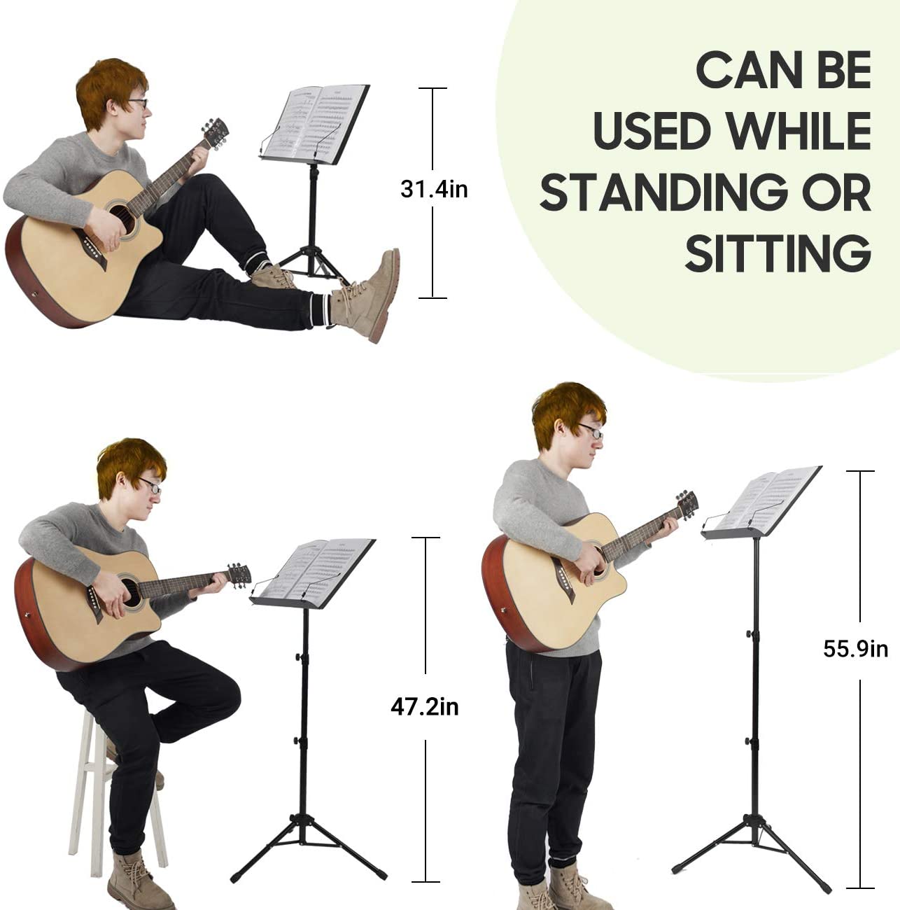 can be used while standing or sitting